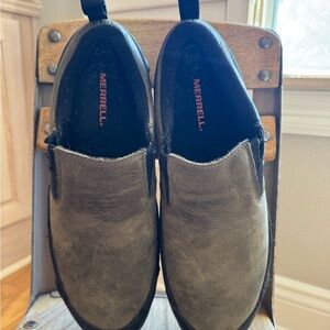 Merrell Men's Gray and Black Slip-On Loafers